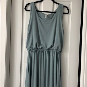 Sage maxi empire wait dress
